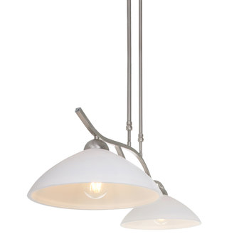 Steinhauer CAPRI hanglamp staal 2-lichts