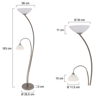 Steinhauer CAPRI vloerlamp staal