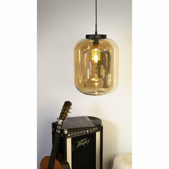 Eglo hanglamp Bulciago Klein/Amber glas