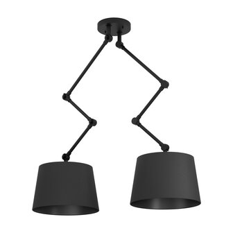 Eglo PISTUNIO hanglamp 2-lichts zwart