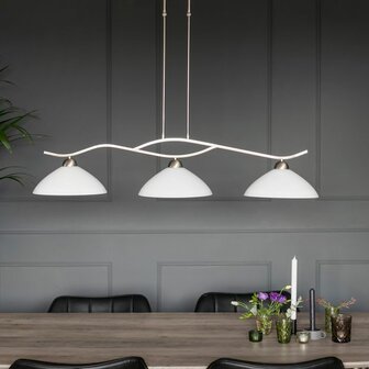 Steinhauer CAPRI hanglamp staal 3-lichts