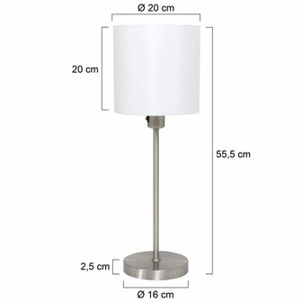 Steinhauer tafellamp Noor 1563ST