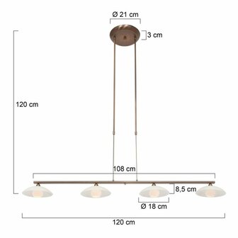 Steinhauer SOVEREIGN hanglamp brons