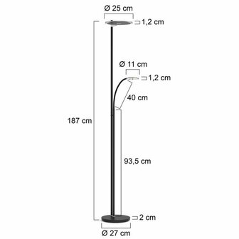 Steinhauer vloerlamp Turound 2988ZW