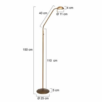 Steinhauer vloerlamp Biron 7501BR