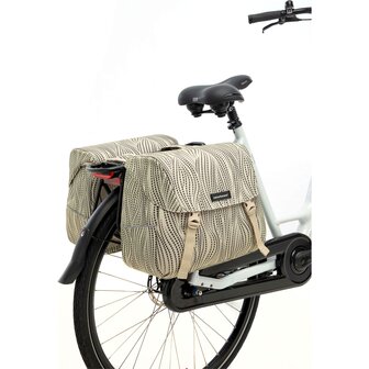 New Looxs fietstas dubbel Joli Alma sand 37L