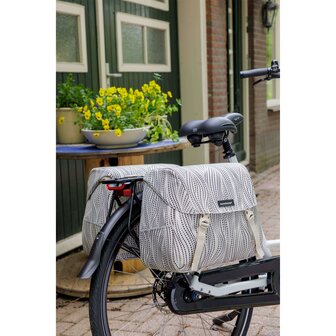New Looxs fietstas dubbel Joli Alma sand 37L