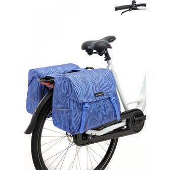 New Looxs fietstas dubbel Joli Alma blue 37L