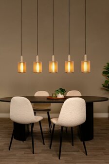 Lucide hanglamp LAMBRES taupe 4-lichts