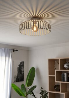 Eglo plafondlamp MOGANO 3 zandkleur