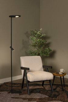 Lucide ORTOLAN vloerlamp zwart Essential