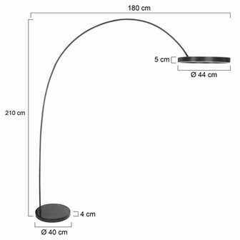 Steinhauer vloerlamp Luna-Arc 4324ZW