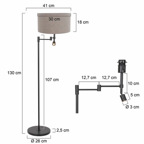 Steinhauer vloerlamp 7179ZW