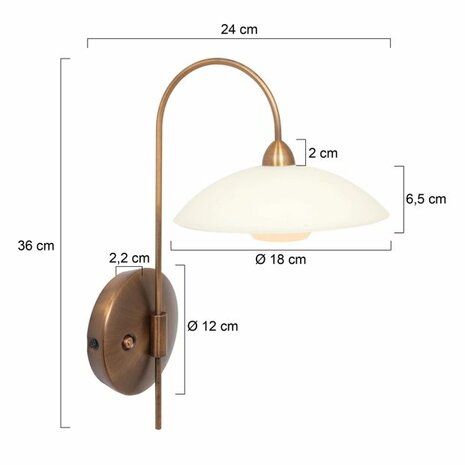 Steinhauer SOVEREIGN wandlamp brons