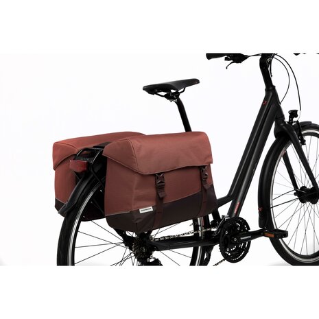 New Looxs fietstas dubbel Joli Oslo burgundy/rust 37L
