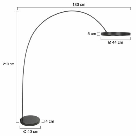 Steinhauer vloerlamp Luna-Arc 4324ZW