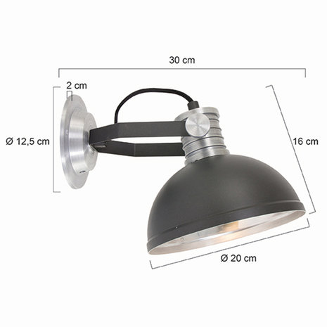 Wandlamp Industrieel Brooklyn 7717ZW