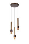 Lucide MARGARY hanglamp 3-lichts koffie Lucide MARGARY hanglamp 3-lichts koffie